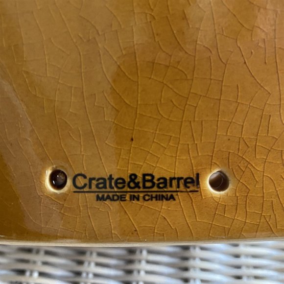 CRATE & BARREL STONEWARE CRANBERRY MOLD THANKSGIVING PUMPKIN FALL HALLOWEEN - Picture 7 of 9